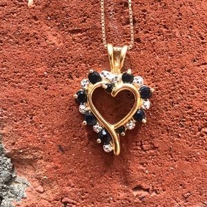 Gold Plated Sterling Silver Heart Necklace
